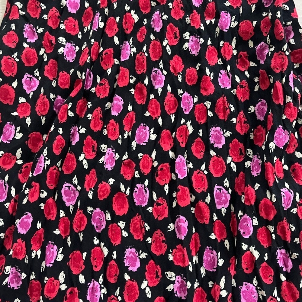 Zara red purple bloggers fav Floral Maxi Dress sz small - Picture 6 of 9